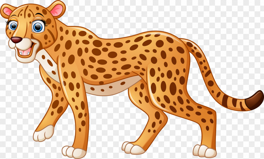 Vector Hand Painted Leopard Jaguar Felidae Black Panther PNG