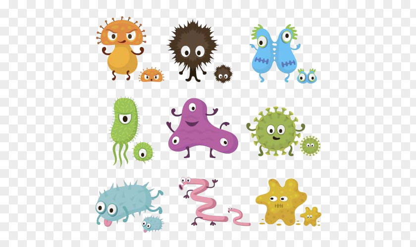 Abstract Cartoon Monster Bacteria Microorganism Clip Art PNG