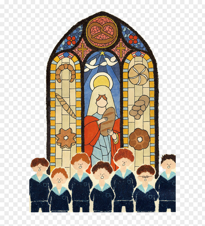 Cartoon Church Windows Stained Glass Illustration PNG
