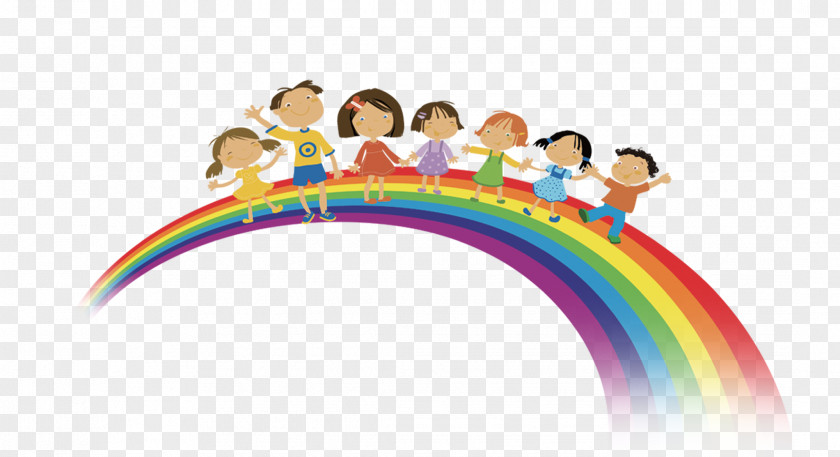Happy Children's Day Exquisite Aesthetic Villain Rainbow Child Download Clip Art PNG