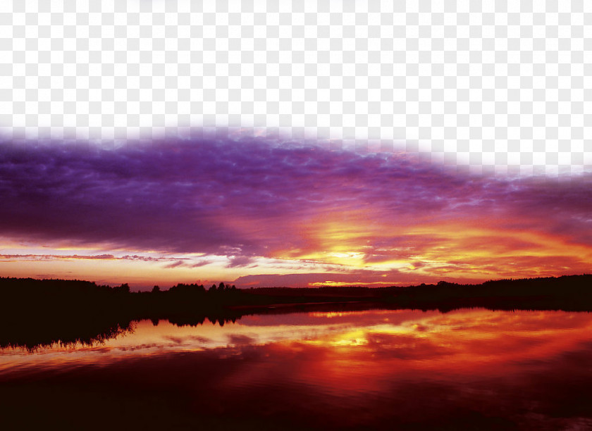 Sunset And Glow Cloud PNG