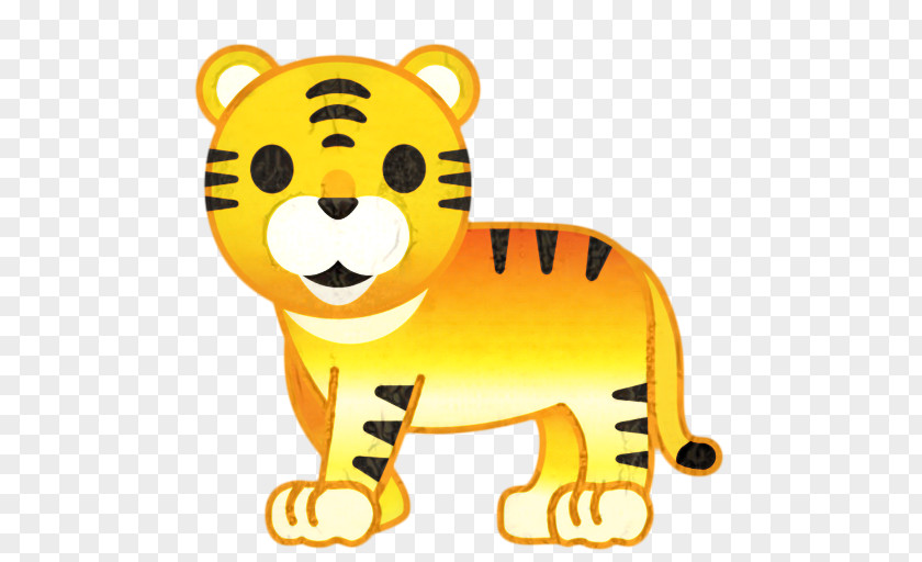 Tiger Wildlife Emoji Background PNG