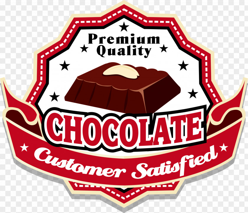 Chocolate Dessert Label Logo PNG