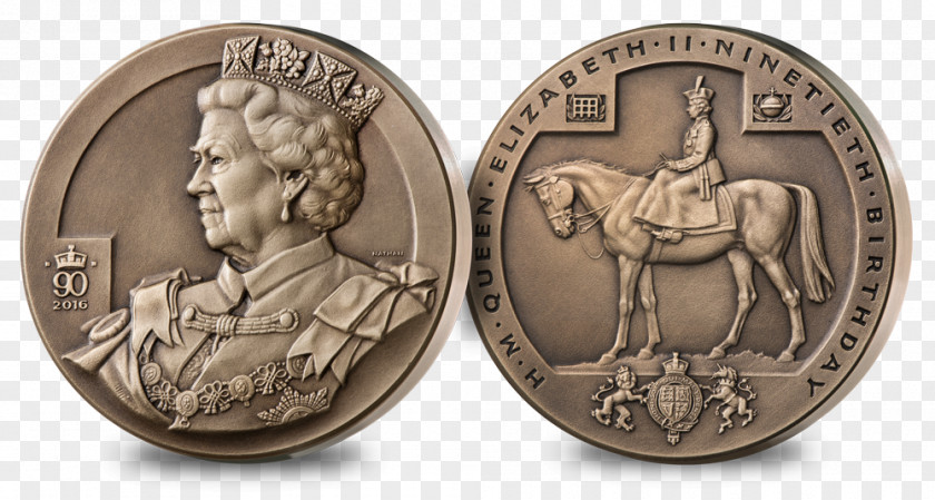 Coin Buckingham Palace Medal Silver Gold PNG