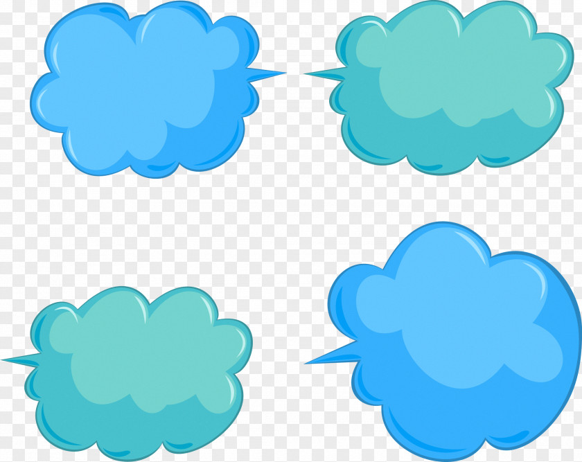 Dialog Bubbles Bubble Box Cloud Blue PNG