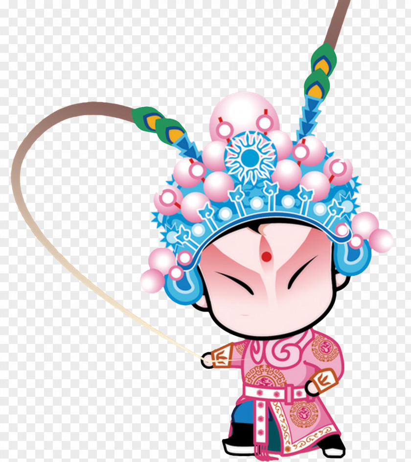 Opera Villain Beijing Peking Cartoon Decorative Arts Wallpaper PNG