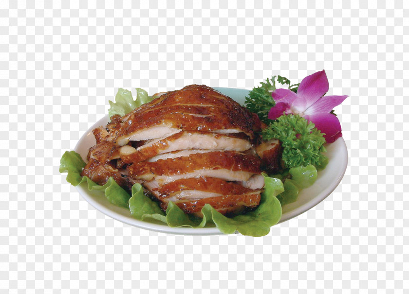 Chicken And Vegetables Decorative Flower Roast Peking Duck Kebab Barbecue PNG