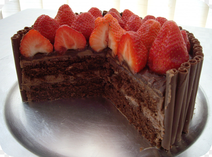 Strawberry Cake Flourless Chocolate Sachertorte Cream PNG