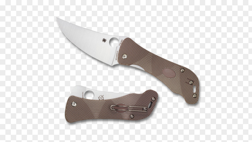 Unique Cutlery Pocketknife Spyderco Hundred Pacer Caribbean Leaf PNG