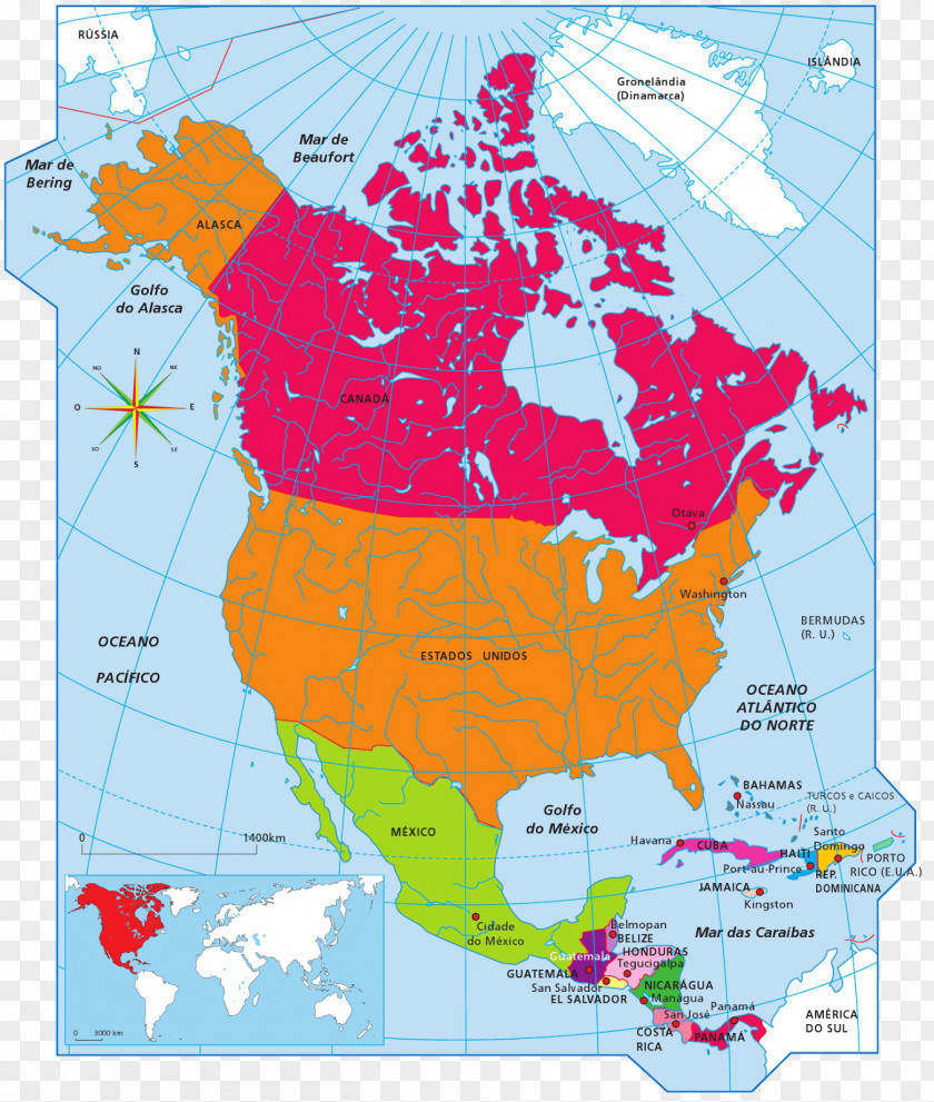 Canada United States Map Projection World PNG
