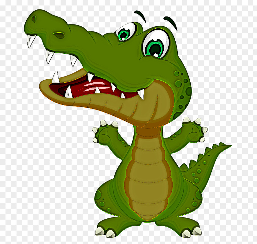 Crocodilia Crocodile Alligator Cartoon Green PNG