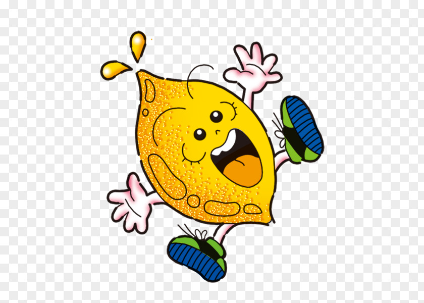 Lemon Cheerful Expression Fruit Banana PNG