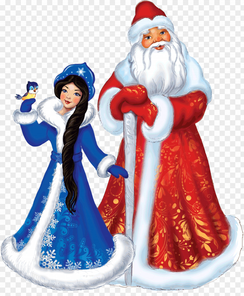 Snow White Santa Claus Ded Moroz Snegurochka Christmas New Year PNG