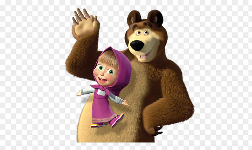 Bear Masha And The Party Birthday PNG