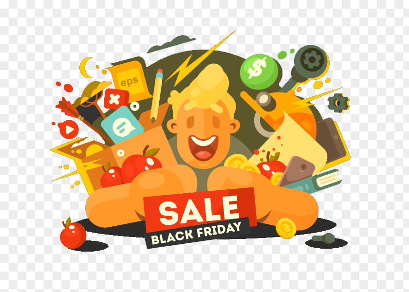 Black Friday Poster Illustration PNG