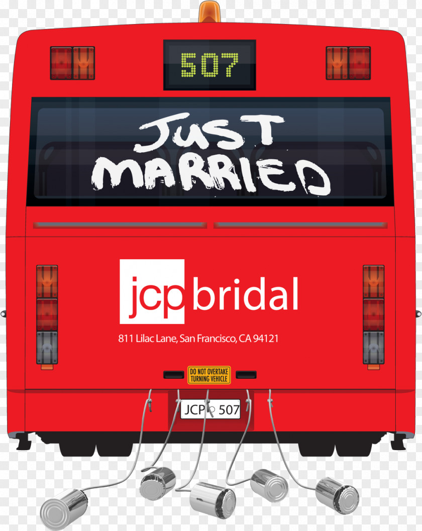 Bus Back Marriage Newlywed Car Vehicle .de PNG