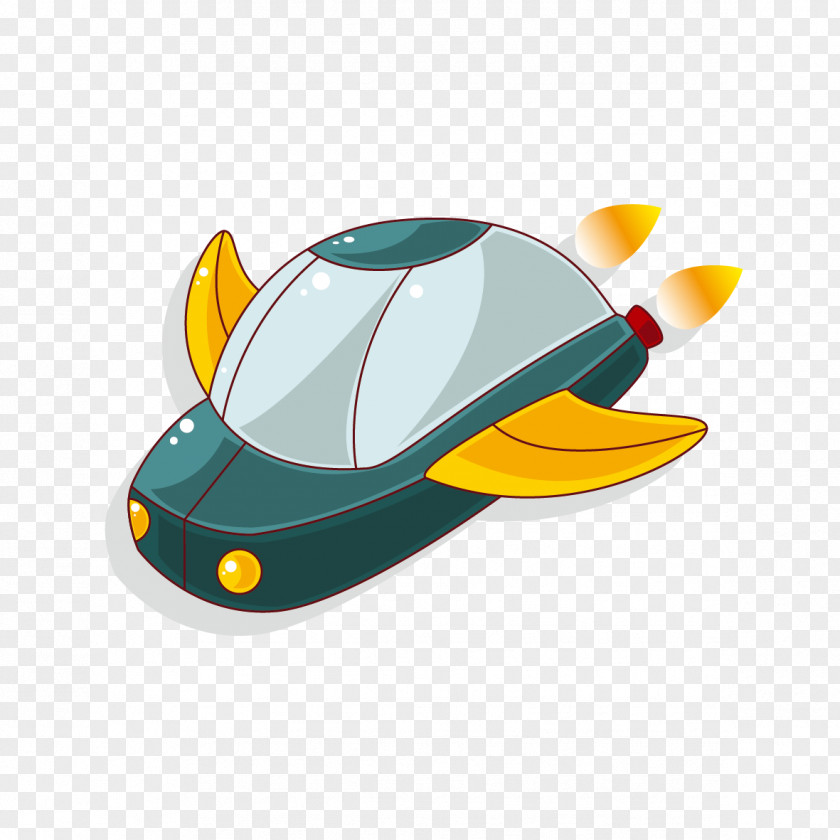 Creative Space Spacecraft Cartoon Illustration PNG