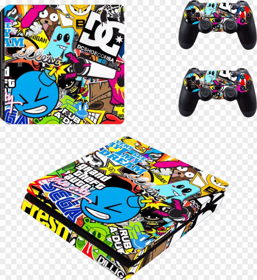 Sticker Bomb PlayStation 4 3 Decal PNG