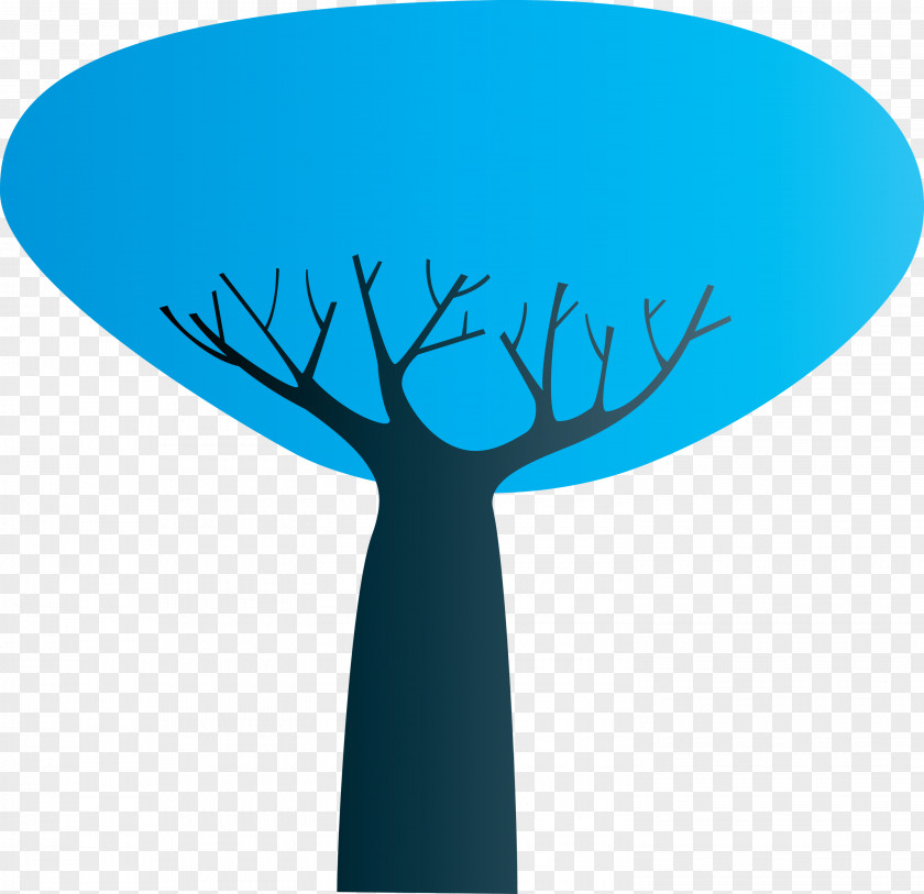 Teal M-tree Meter Tree PNG