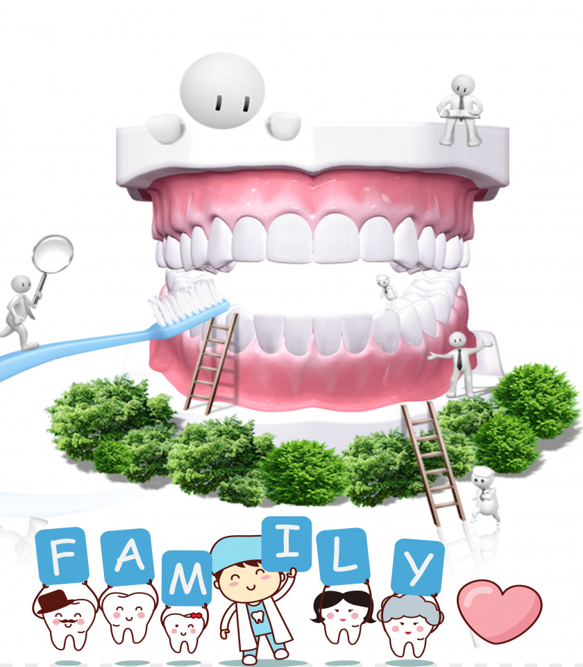 Cartoon Dental Health Plant Material Dentistry Implant Tooth PNG