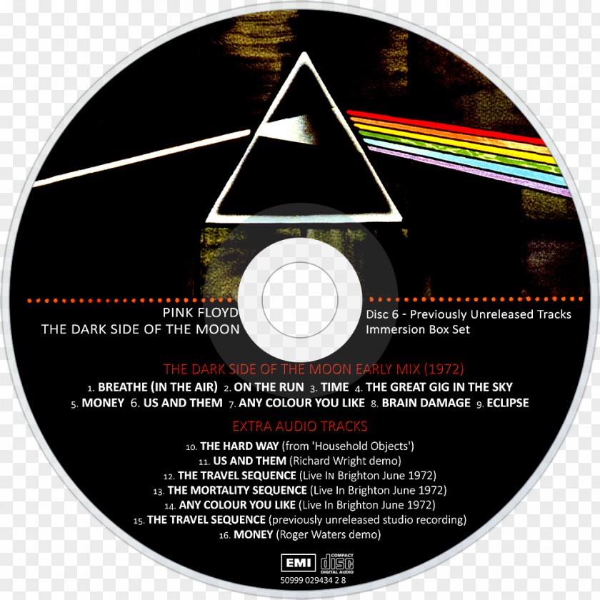 Immersion Box Set Pink Floyd Album Compact DiscPinkfloyd The Dark Side Of Moon PNG
