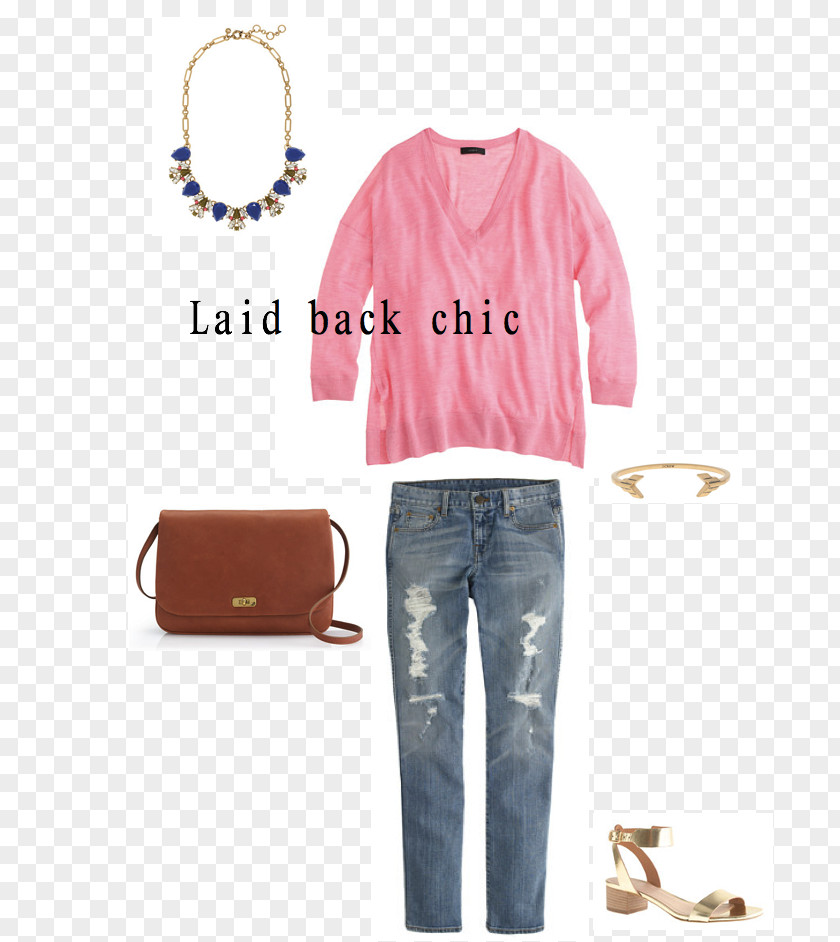 Jeans Fashion Sleeve Shoe Pink M PNG