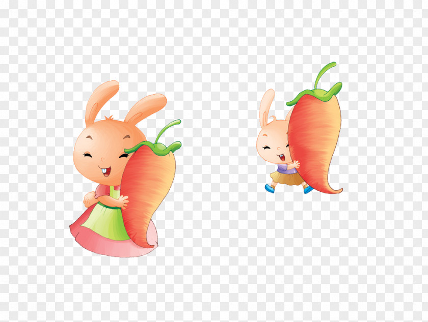 Rabbit Holding Carrot Bugs Bunny Cartoon PNG