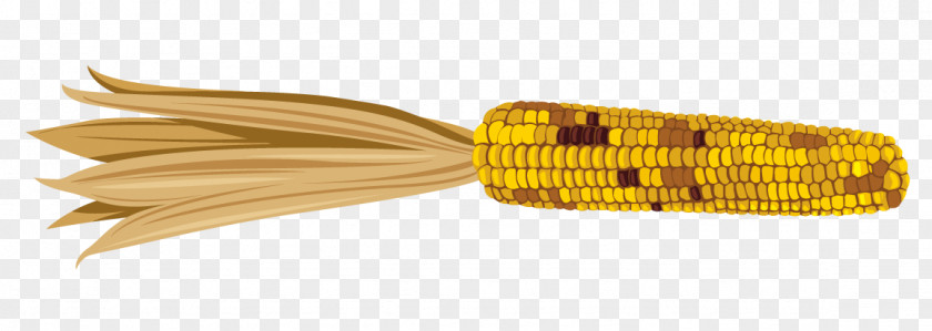 Cartoon Painted Yellow Corn On The Cob Maize PNG