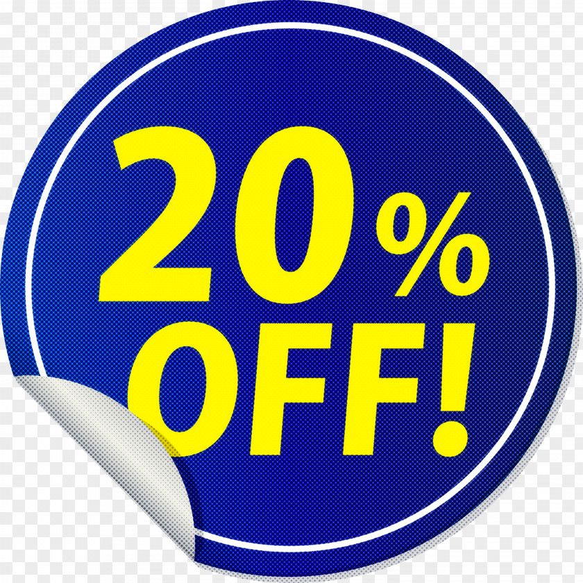 Discount Tag With 20% Off Label PNG
