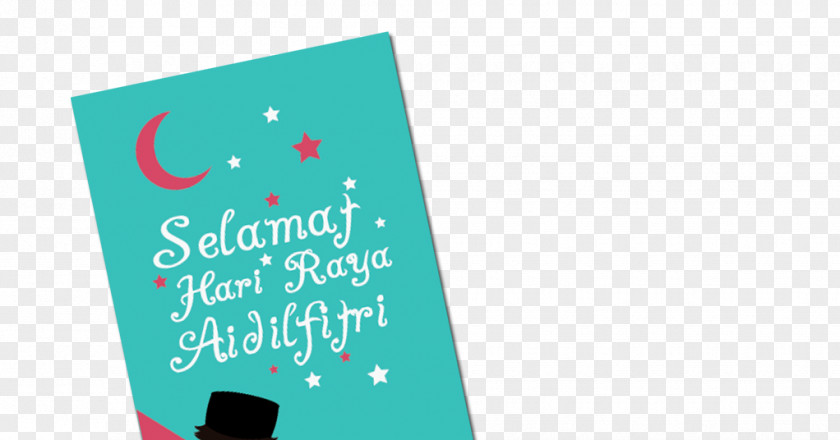 Duit Raya Greeting & Note Cards Teal Brand Font PNG