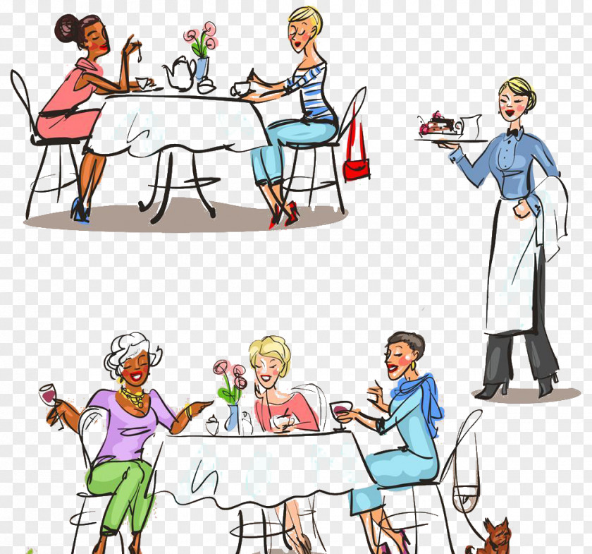 Happy Restaurant Cafe Drawing Clip Art PNG