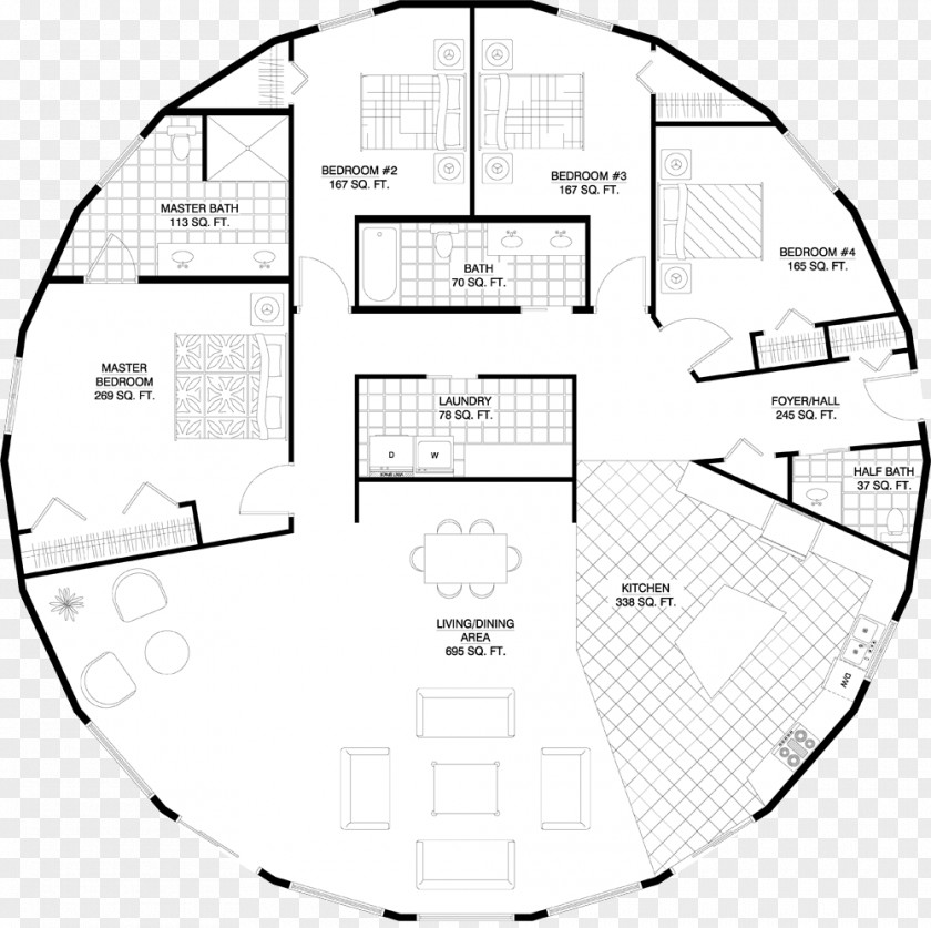 House Plan Floor Yurt PNG