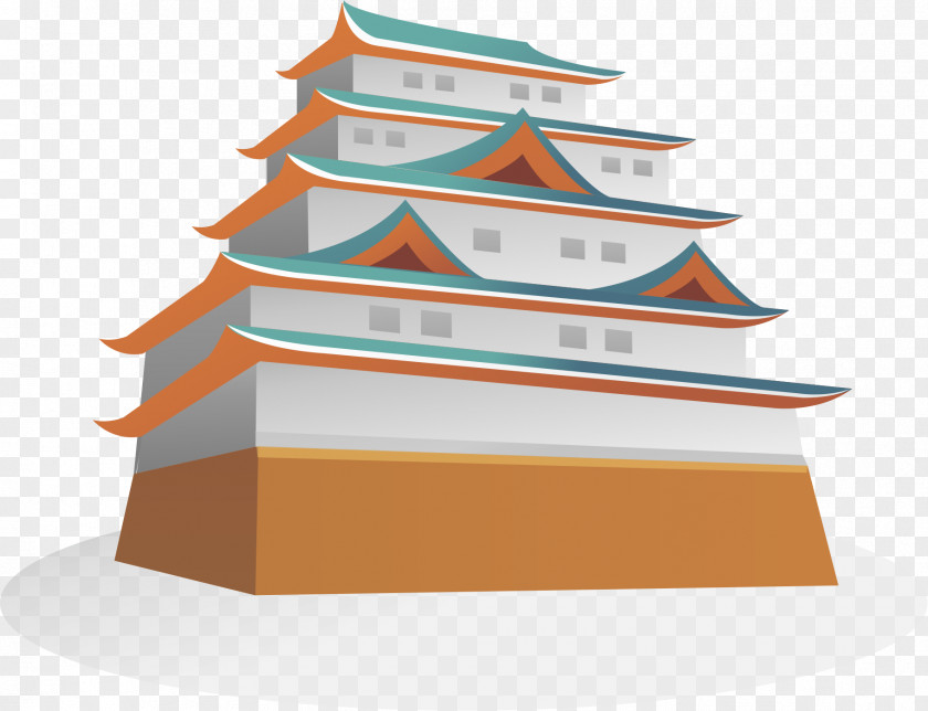 Cartoon Landmark Free Downloads Osaka Castle Nagoya Illustration PNG