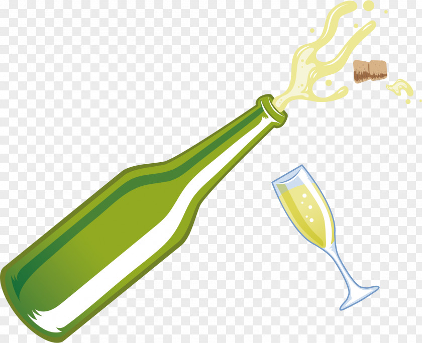 Champagne Bottle Celebration Toast PNG