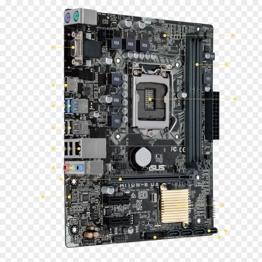 Intel MicroATX LGA 1151 Motherboard ASUS PNG