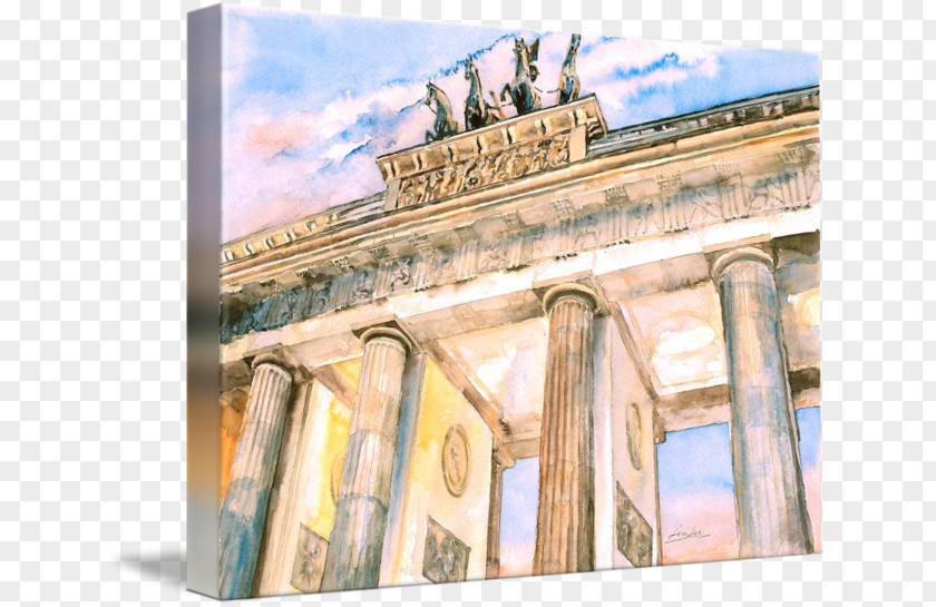 Painting Facade Gallery Wrap Brandenburg Gate Ancient History PNG