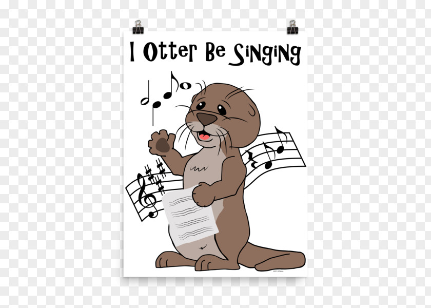 Singing Poster Otter Illustrator Children's Book Author PNG
