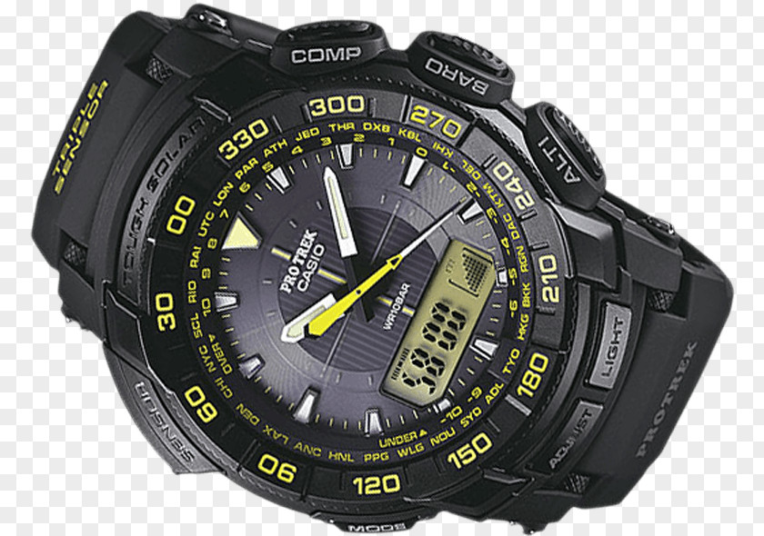 Watch Pro Trek Casio Tough Solar Clock PNG