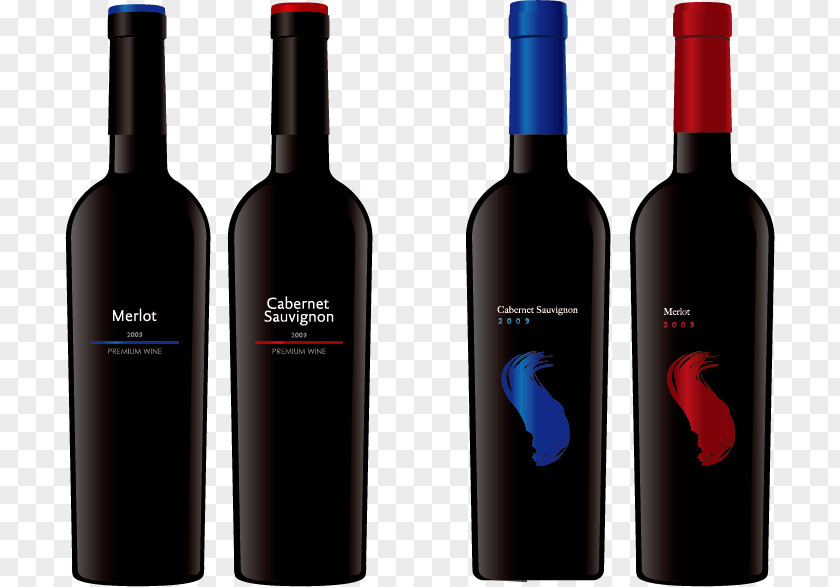 Wine Bottles Vector Material Dessert Red Liqueur Bottle PNG