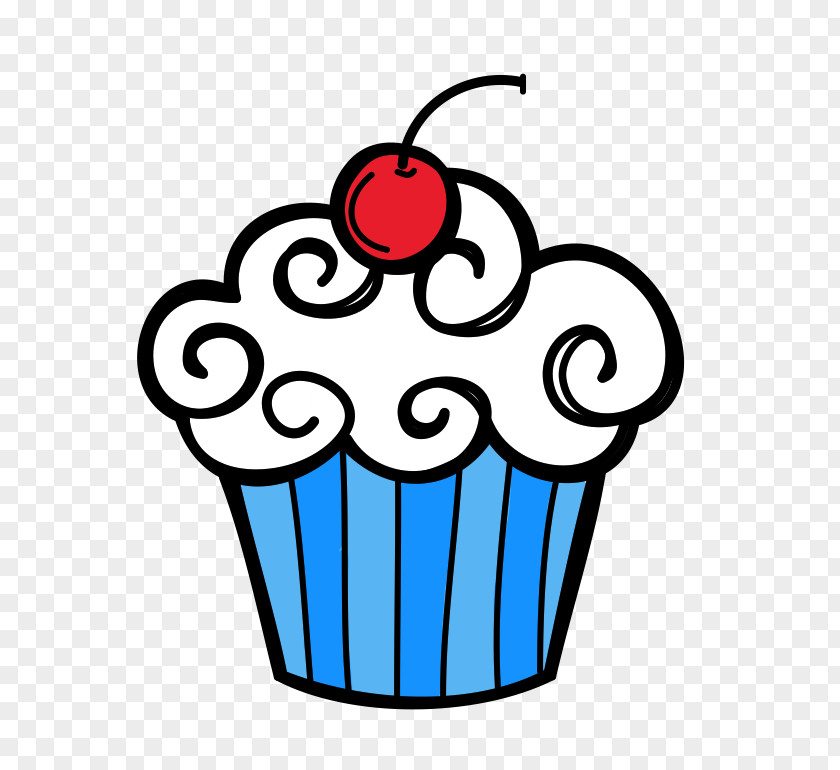 Birthday Clip Art Cupcake Black PNG