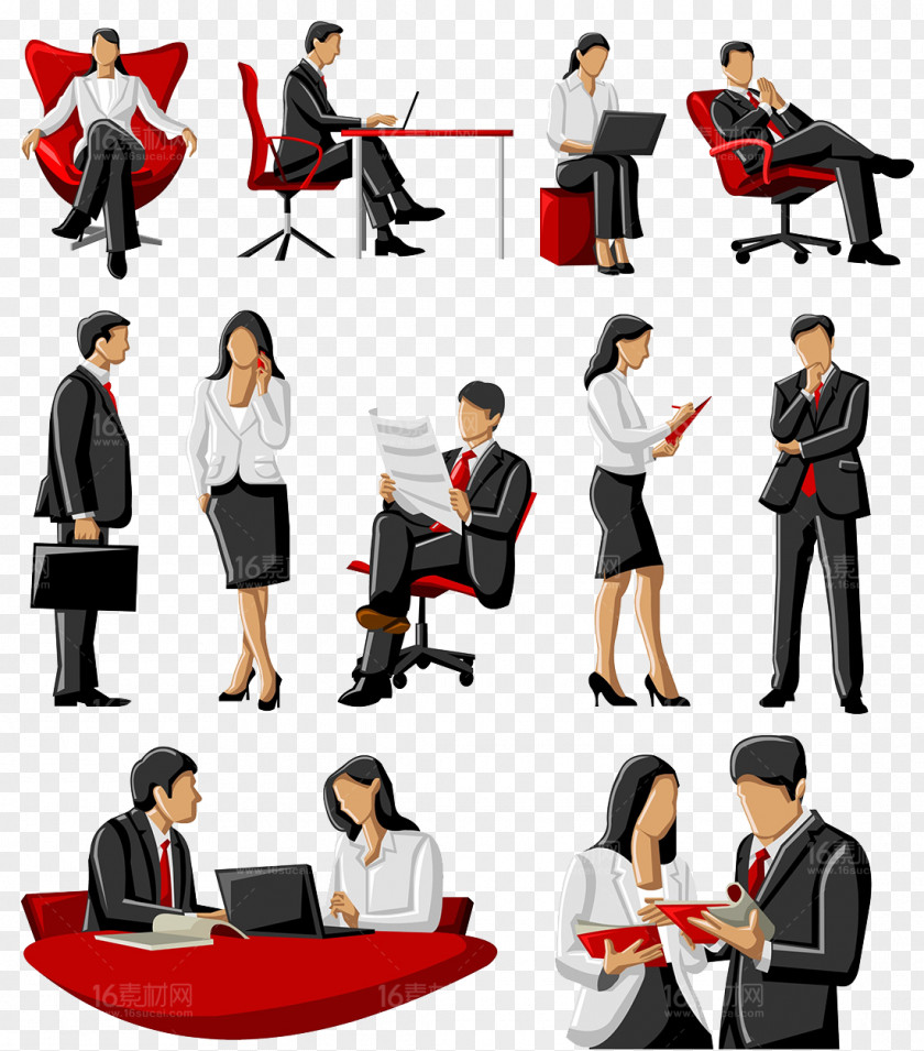 Cartoon Business People Vector Material Businessperson Illustration PNG