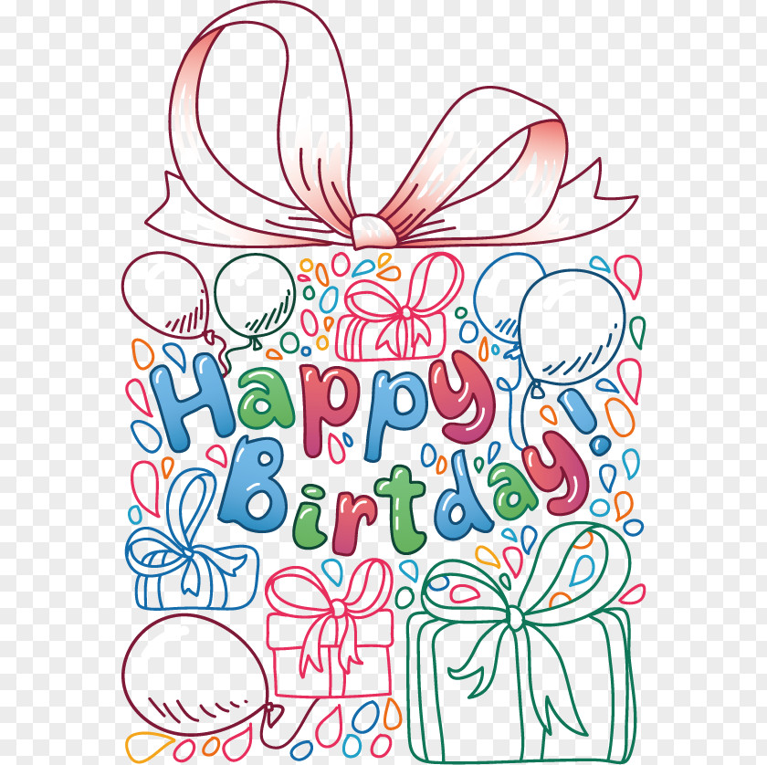 Hand-painted Birthday Gift PNG