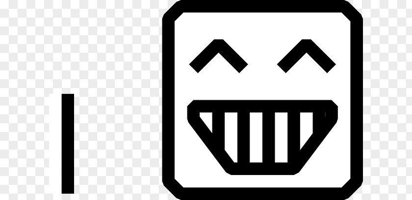 Smiley Icon Black White PNG