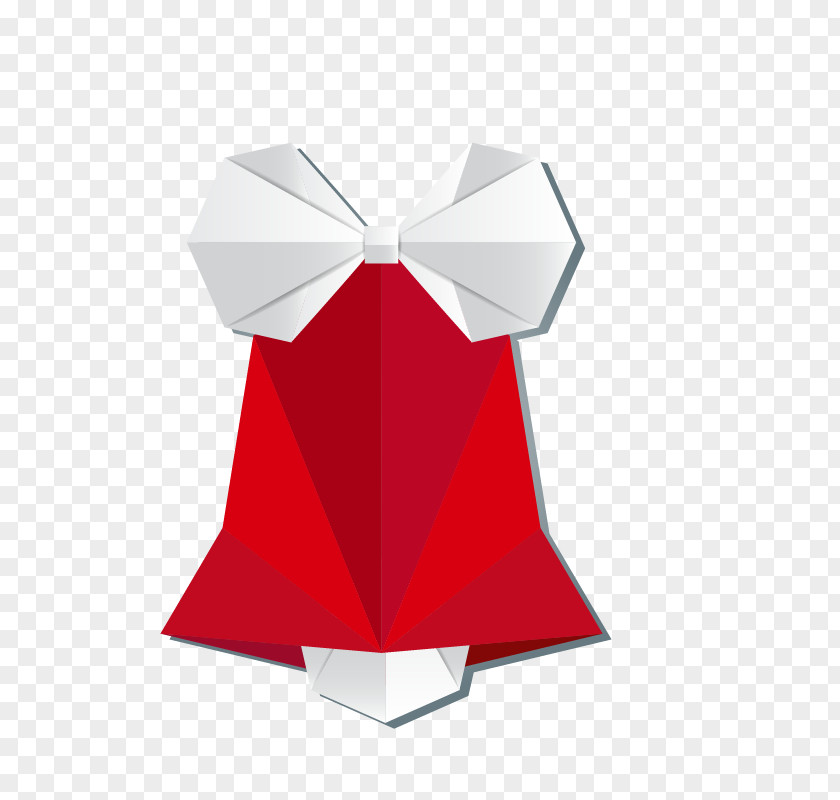 Origami Bell Paper Christmas PNG