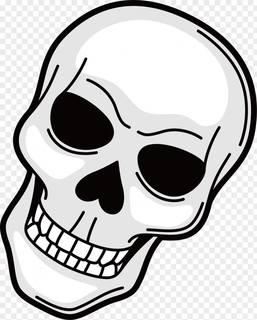 Hand-painted Skull Vector Drawing Clip Art PNG