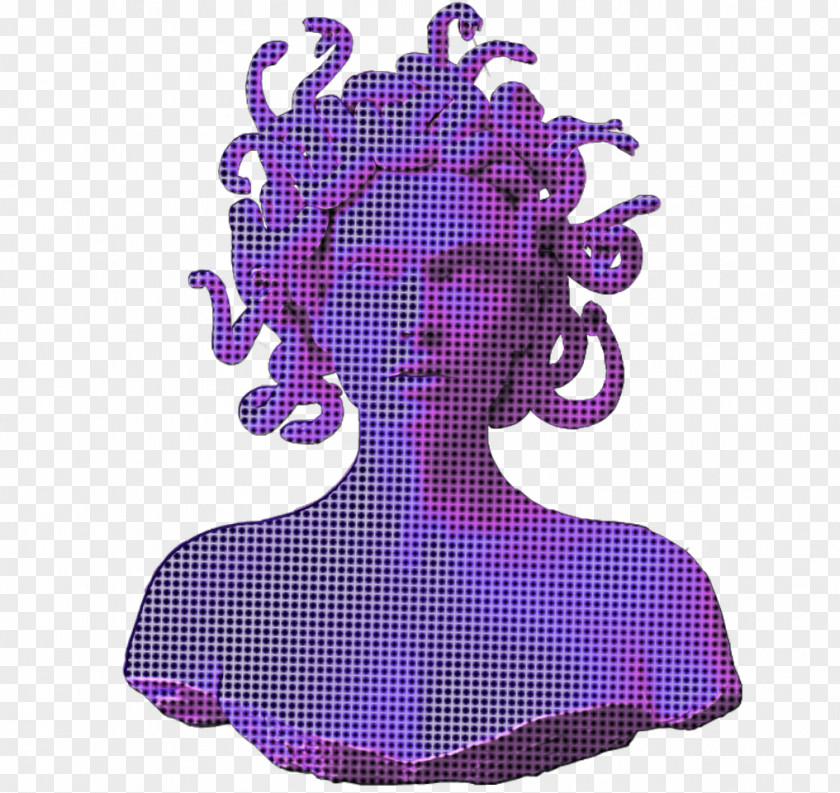 Medusa Vaporwave Aesthetics Design T-shirt PNG