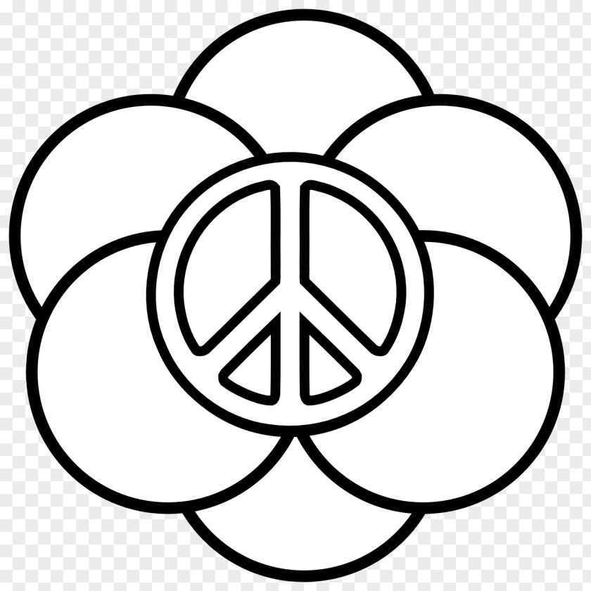 Printable Peace Sign Symbols Football Coloring Book Decal PNG