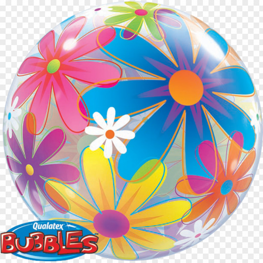 Balloon Qualatex Deco Bubble Clear Flower Foil PNG