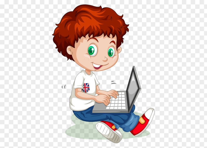 Cartoon Computer Clip Art Vector Graphics Child Stock Illustration PNG