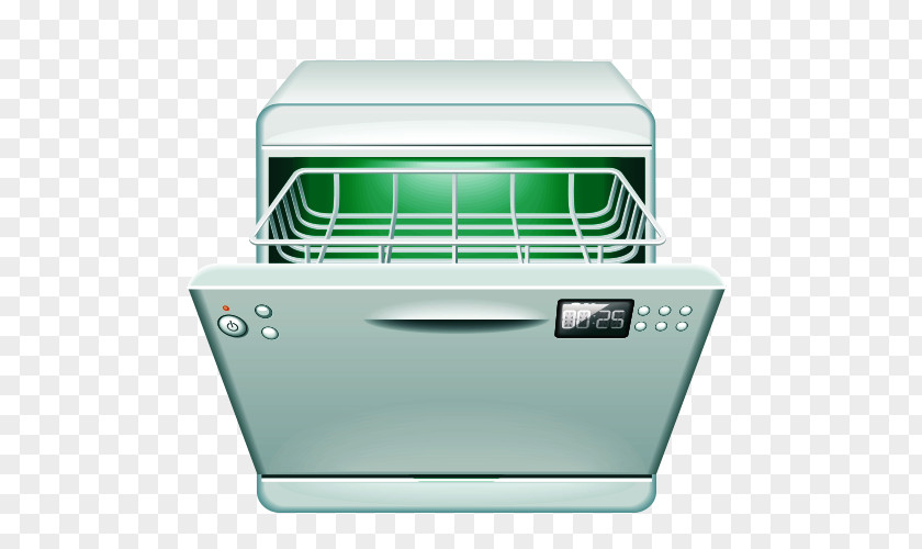 Cartoon Microwave Dishwasher Home Appliance Washing Machine Dishwashing PNG